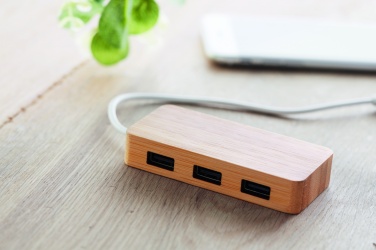 Logotrade mainoslahjat kuva: Bambu USB- keskitin