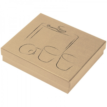 Logo trade liikelahjat mainoslahjat kuva: Lantiopullo kahdella lasilla SANDVIKEN 170 ml