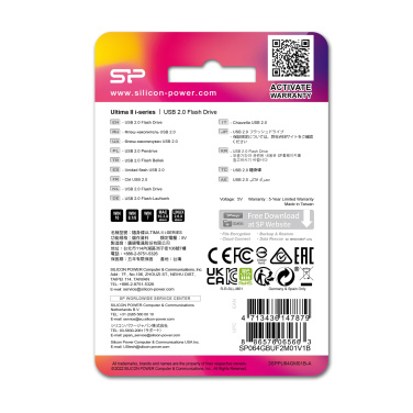 Logo trade mainoslahjat tuotekuva: Pendrive Silicon Power Ultima II i-sarja 2.0