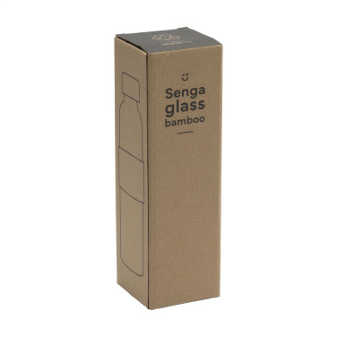 Logo trade mainoslahja ja liikelahja tuotekuva: Senga Glass Bamboo 500 ml juomapullo