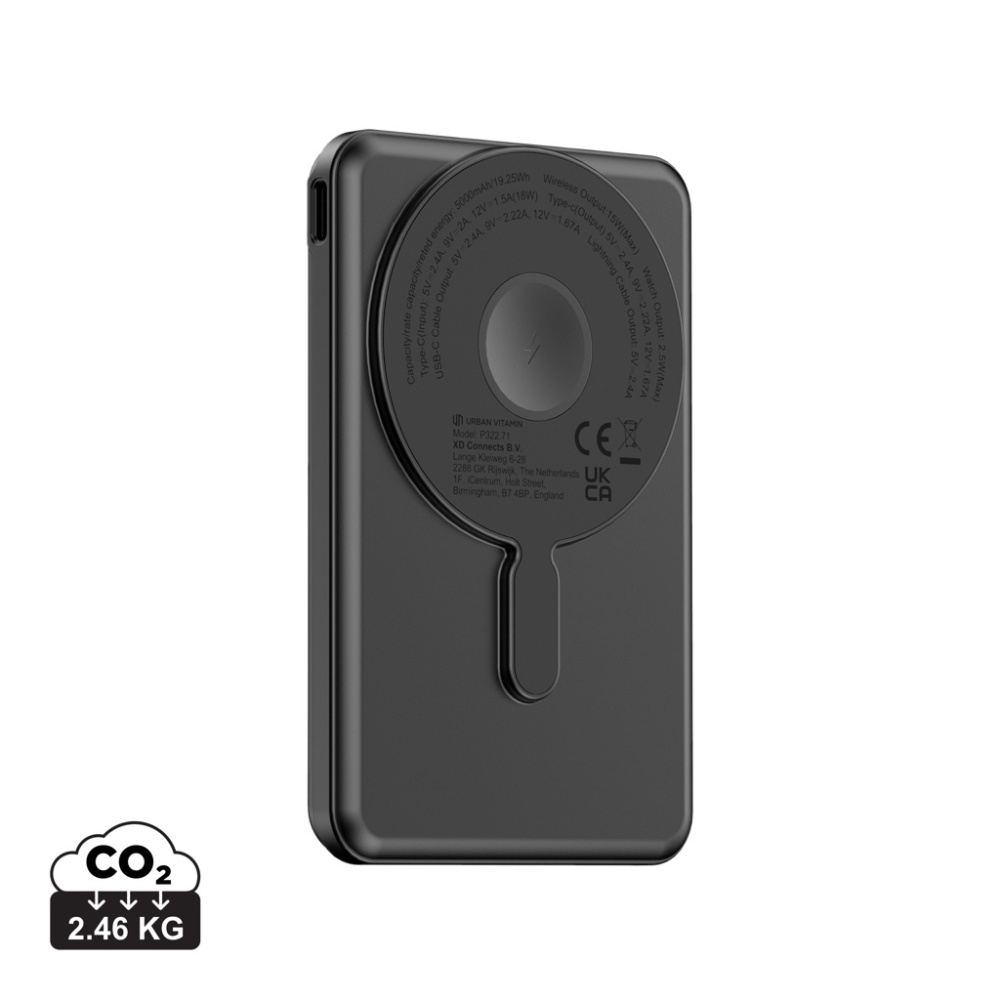 Logo trade mainostuotet tuotekuva: Urban Vitamin Redwood 5in1 5000mah 20W PD tehopankki