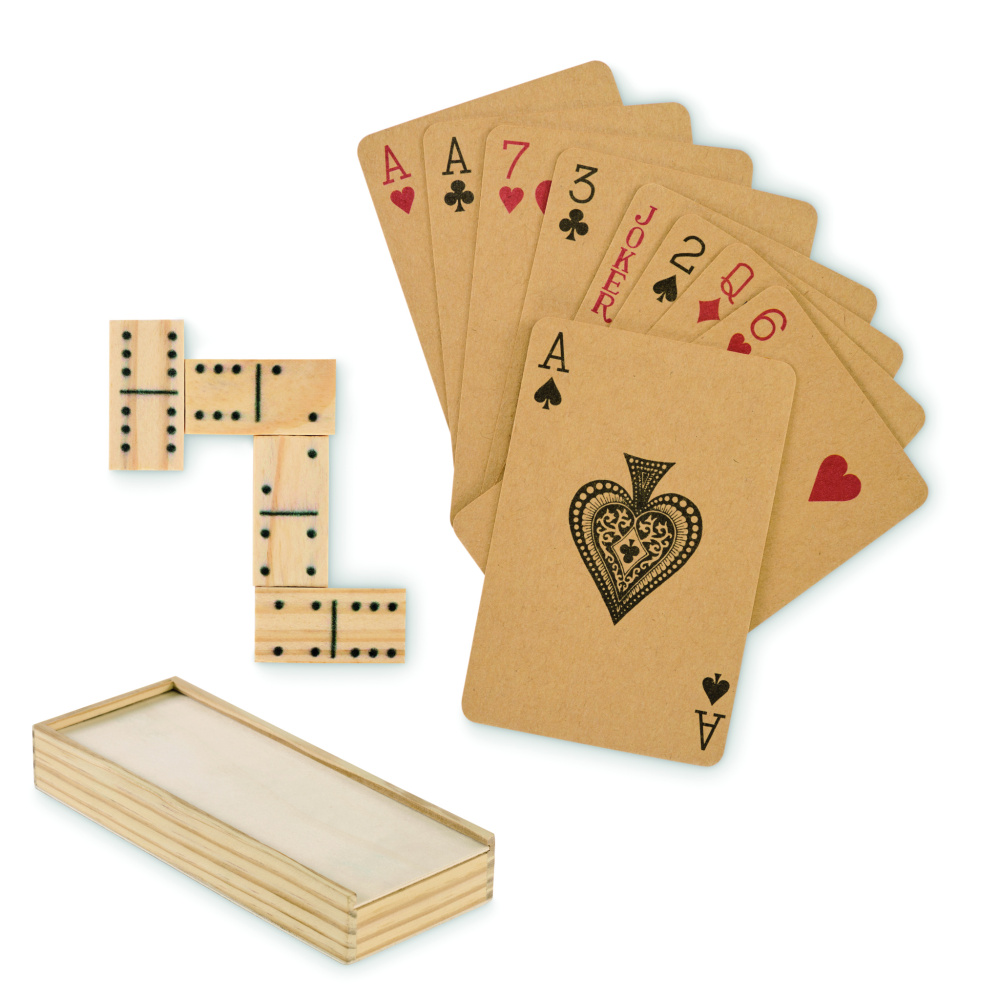 Logo trade liikelahjat tuotekuva: Domino- ja korttisetti