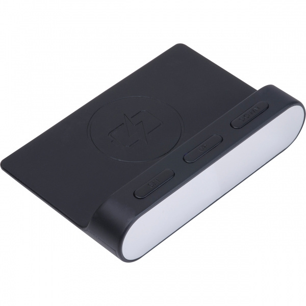 Logotrade mainostuotet kuva: Herätyskello ja langaton laturi ADELAIDE