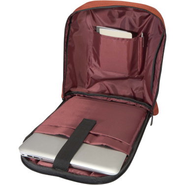 Logotrade mainoslahjat ja liikelahjat tuotekuva: Luma GRS-kierrätetystä materiaalista valmistettu  varkaudenestoreppu 15 tuuman kannettavalle tietokoneelle 10 litraa