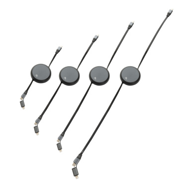 Logo trade mainoslahja ja liikelahja tuotekuva: Terra RCS 240W kierrätysalumiini 2 in 1 vetokaapeli