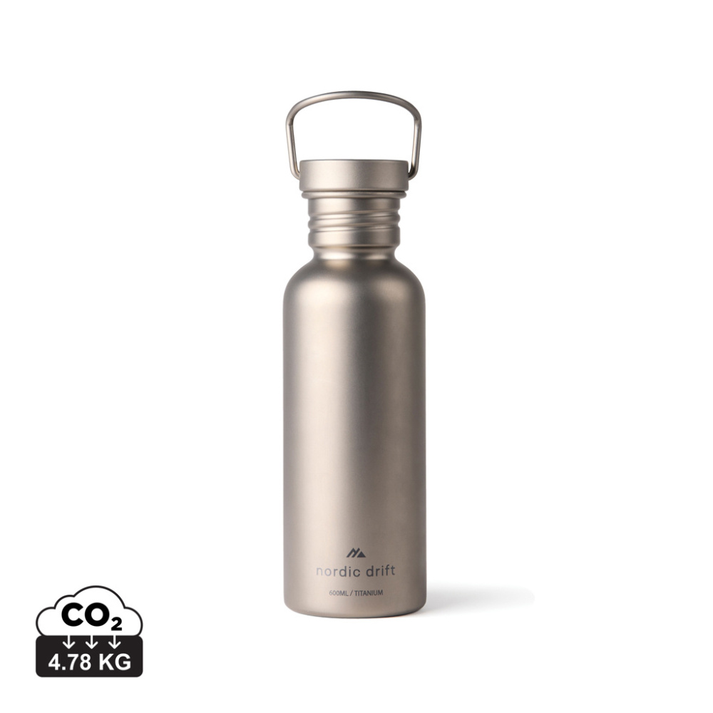 Logotrade mainoslahjat kuva: Nordic Drift Trail -ultrakevyt titaanijuomapullo 600 ml