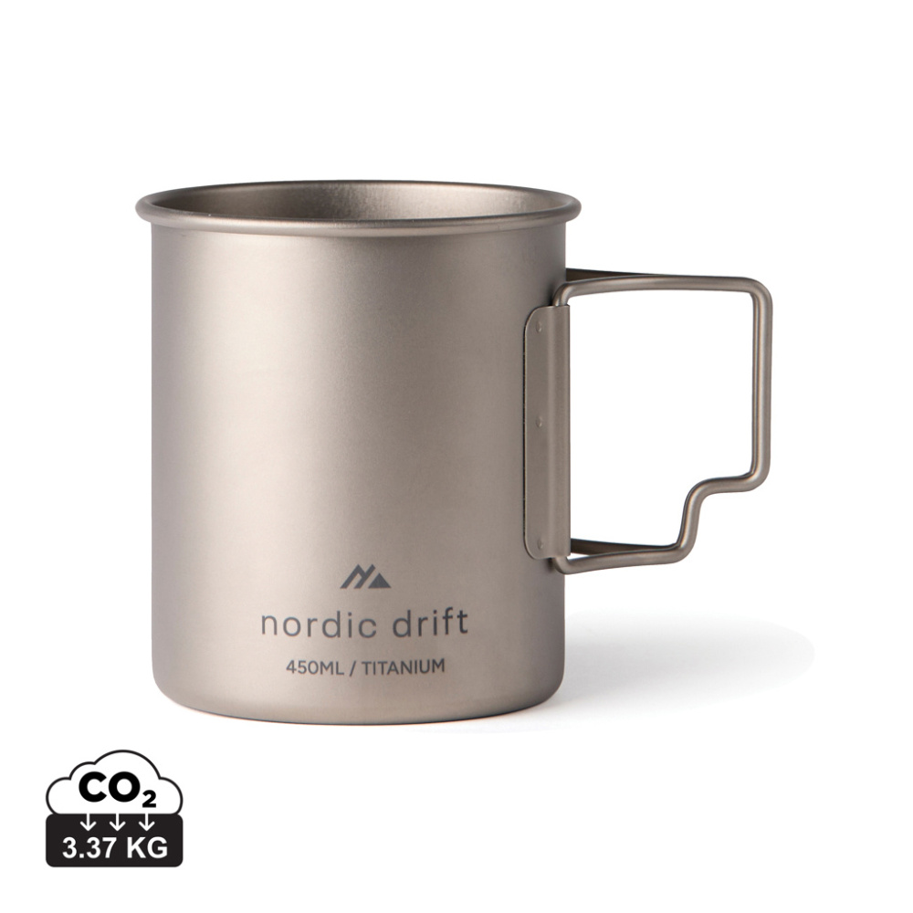 Logotrade liikelahja tuotekuva: Nordic trail-ultrakevyt titaaninen muki 450ml