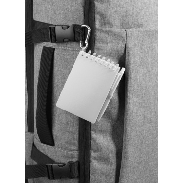 Logo trade mainostuotet tuotekuva: Lig Mini kierrätetystä muovista valmistettu pehmeäkantinen muistikirja ja kuulakärkikynäsetti (musta muste)