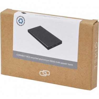 Logotrade reklaminės dovanos nuotrauka: Prijunkite 5000 mAh perdirbto aliuminio maitinimo bloką