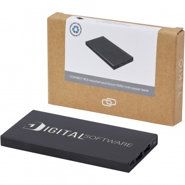 Logotrade dovana nuotrauka: Prijunkite 5000 mAh perdirbto aliuminio maitinimo bloką
