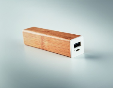 Logotrade reklaminiai produktai nuotrauka: Bambuko maitinimo bankas 2200 mAh POWERBAM
