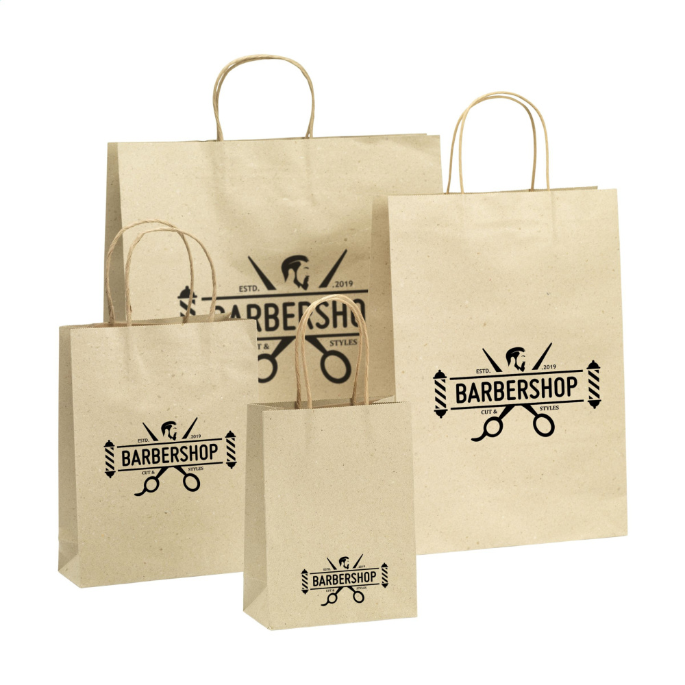 Logotrade dovana nuotrauka: Leaf It Bag perdirbtas žolės popierius (120 g/m²) XL