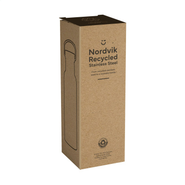 Logotrade verslo dovanos nuotrauka: Nordvik RCS Recycled Steel 500 ml geriamasis butelis