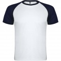 Indianapolisas unisex sporta t-krekls ar īsām piedurknēm, Balts / tumši zils