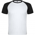 Indianapolisas unisex sporta t-krekls ar īsām piedurknēm, Balts / vienkrāsains melns