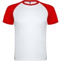 Indianapolisas unisex sporta t-krekls ar īsām piedurknēm, Balts/sarkans