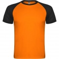 Indianapolisas unisex sporta t-krekls ar īsām piedurknēm, Fluors Oranžs / Pilnīgi melns