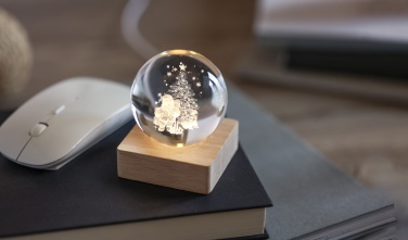 Logotrade ziemassvētku dāvanas foto: Ziemassvētku LED kristāla bumba