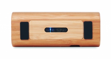 Logotrade ziemassvētku dāvanas foto: Bezvadu bambusa skaļrunis 2x5W