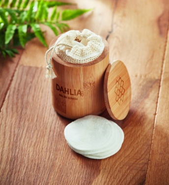 Logotrade biznesa dāvanas foto: Bambusa šķiedras tīrīšanas spilventiņu komplekts