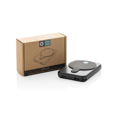 Logotrade logo dāvanas foto: Zvaigžņu RCS pārstrādātās plastmasas 5000 mah 5 W magnētiskā jauda