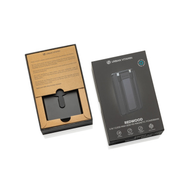 Logotrade dāvanas foto: Urban Vitamin Redwood 5in1 5000mah 20W PD magnētiskā jaudas banka