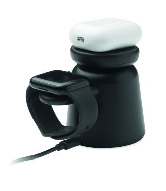 Logotrade Ideja dāvanas foto: 3 vienā bezvadu lādētājs 15 W