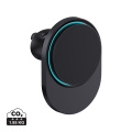 PowerCruze RCS plastmasas 15W magnētiskais automašīnas turētājs ar uzlādi, melns