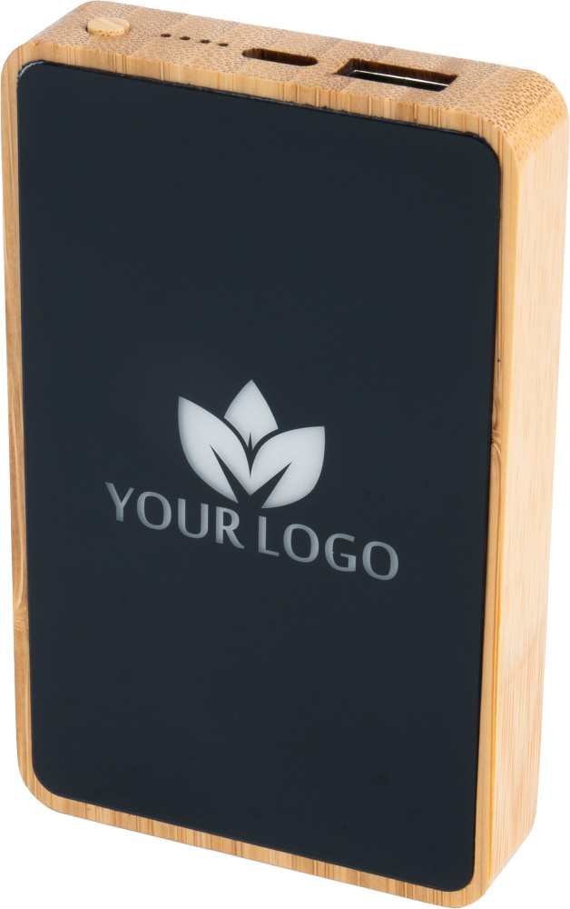 Logotrade korporatīvās dāvanas foto: 5000 mAh barošanas bloks ar izgaismotu logotipu