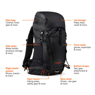 Logotrade dāvanas foto: Nordic Drift Trail RCS mugursoma 33L