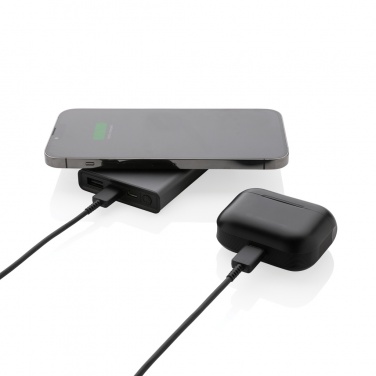 Лого трейд pекламные подарки фото: Terra RCS переработанный алюминиевый внешний аккумулятор емкостью 5000 мАч, беспроводной, 5 Вт