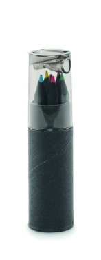 Логотрейд pекламные подарки картинка: 6 black colouring pencils