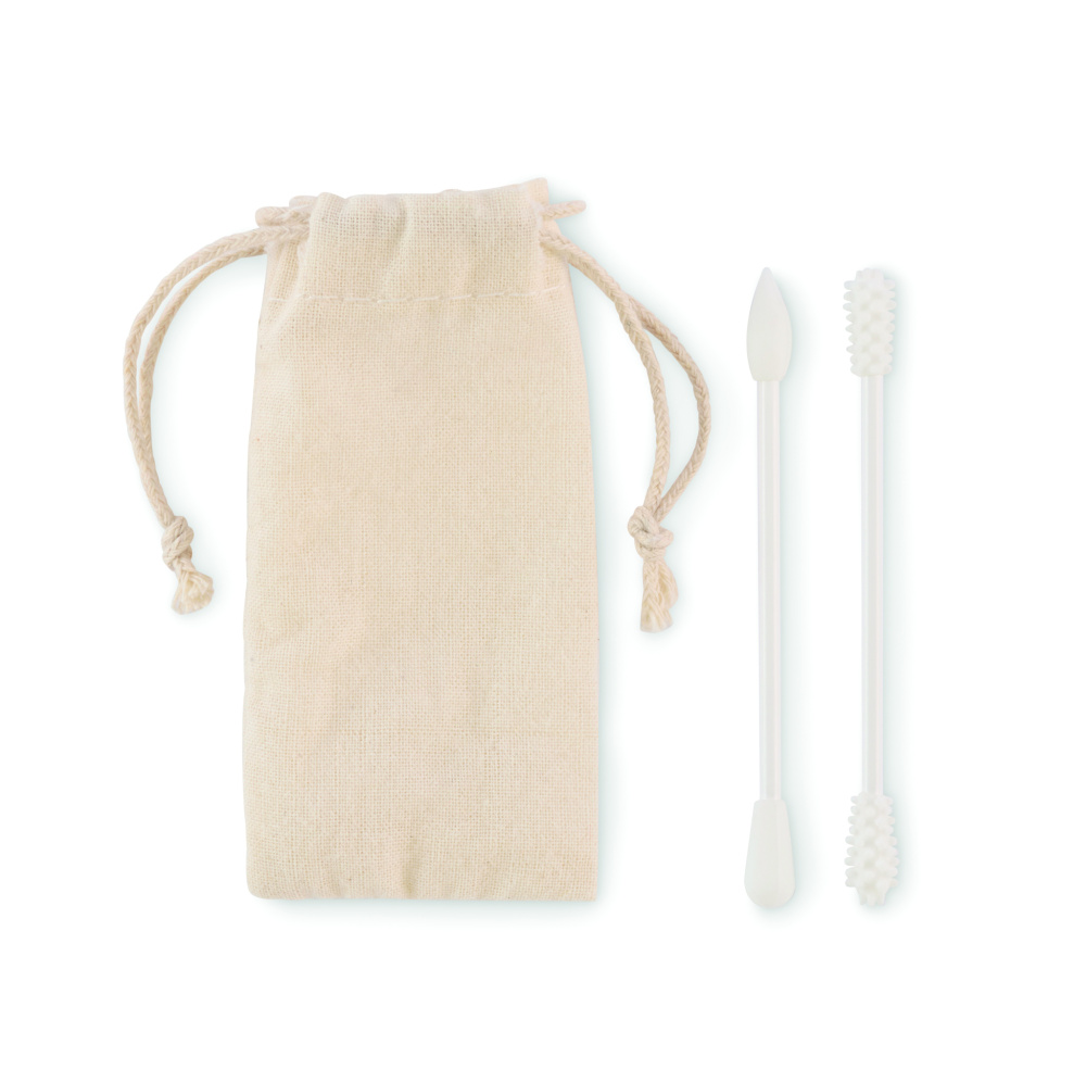 Лого трейд pекламные подарки фото: Reusable swabs set