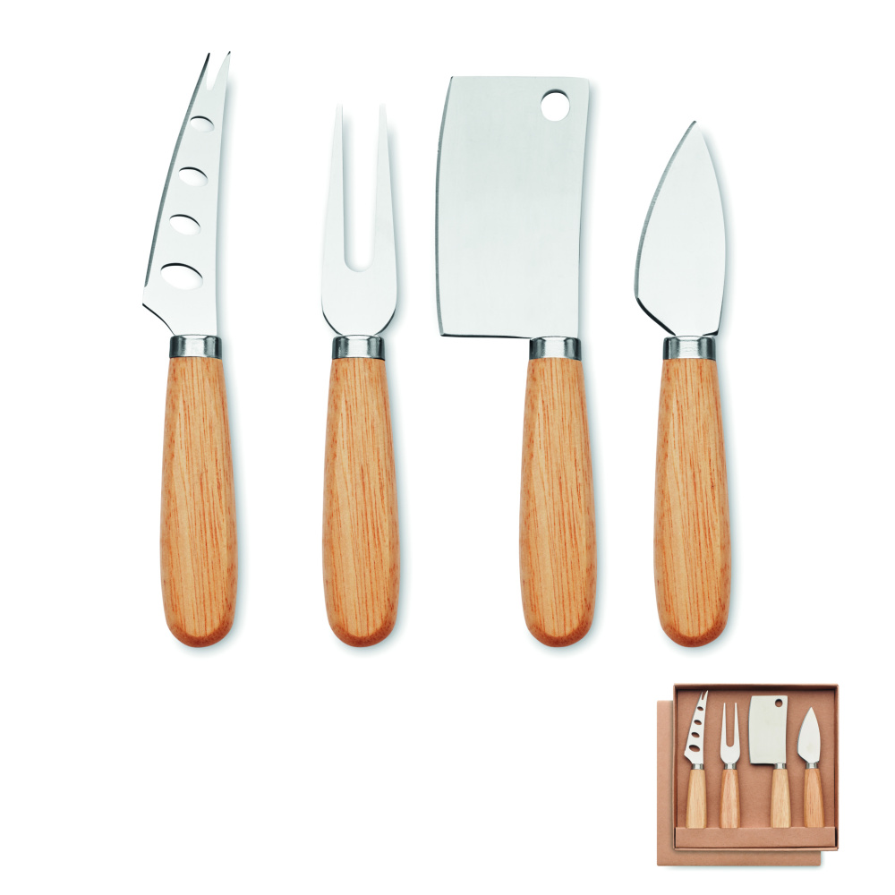 Логотрейд бизнес-подарки картинка: Set of 4 cheese knives