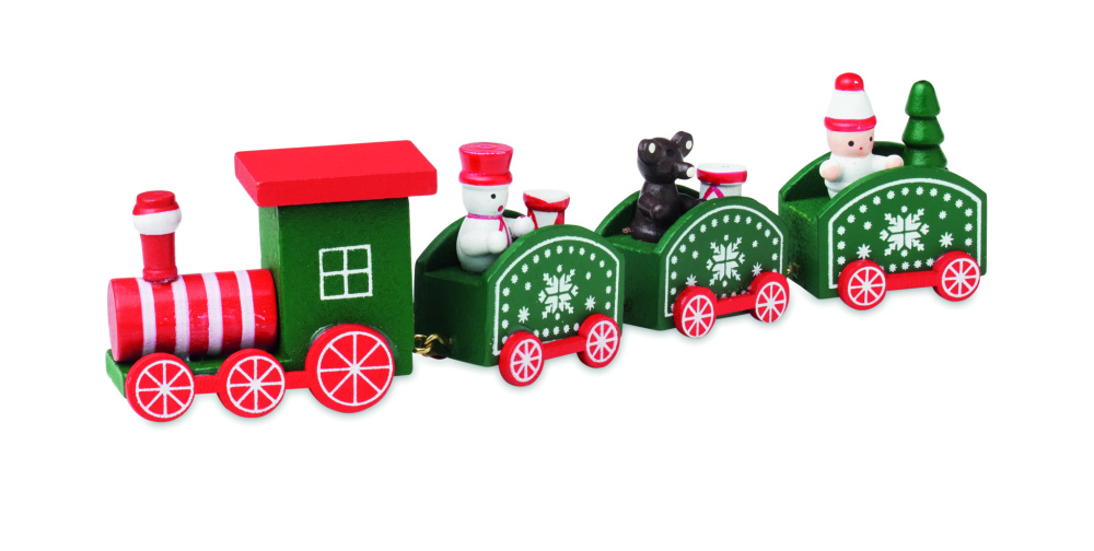 Логотрейд pекламные cувениры картинка: Wooden Christmas train