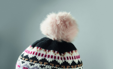 Лого трейд pекламные подарки фото: Knitted beanie with ear flap