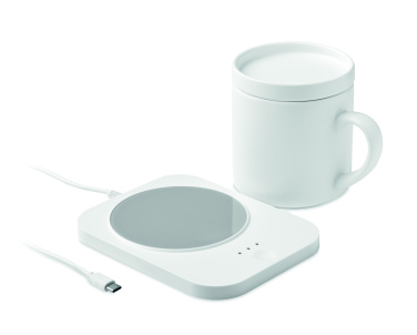 Лого трейд pекламные cувениры фото: Wireless charger mug warmer set