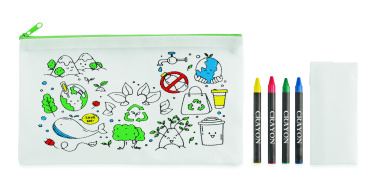 Лого трейд pекламные cувениры фото: Pencil case with 4 crayons