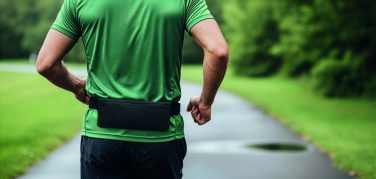 Логотрейд pекламные cувениры картинка: Sports waist bag 600D RPET