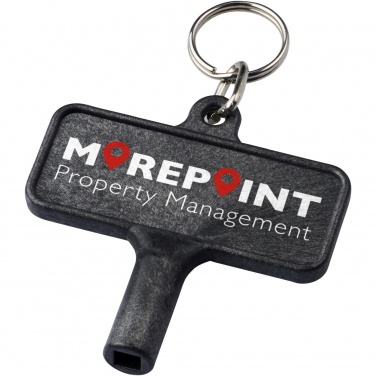 Logotrade profilprodukter bild: Largo nyckelring med plastnyckel för element