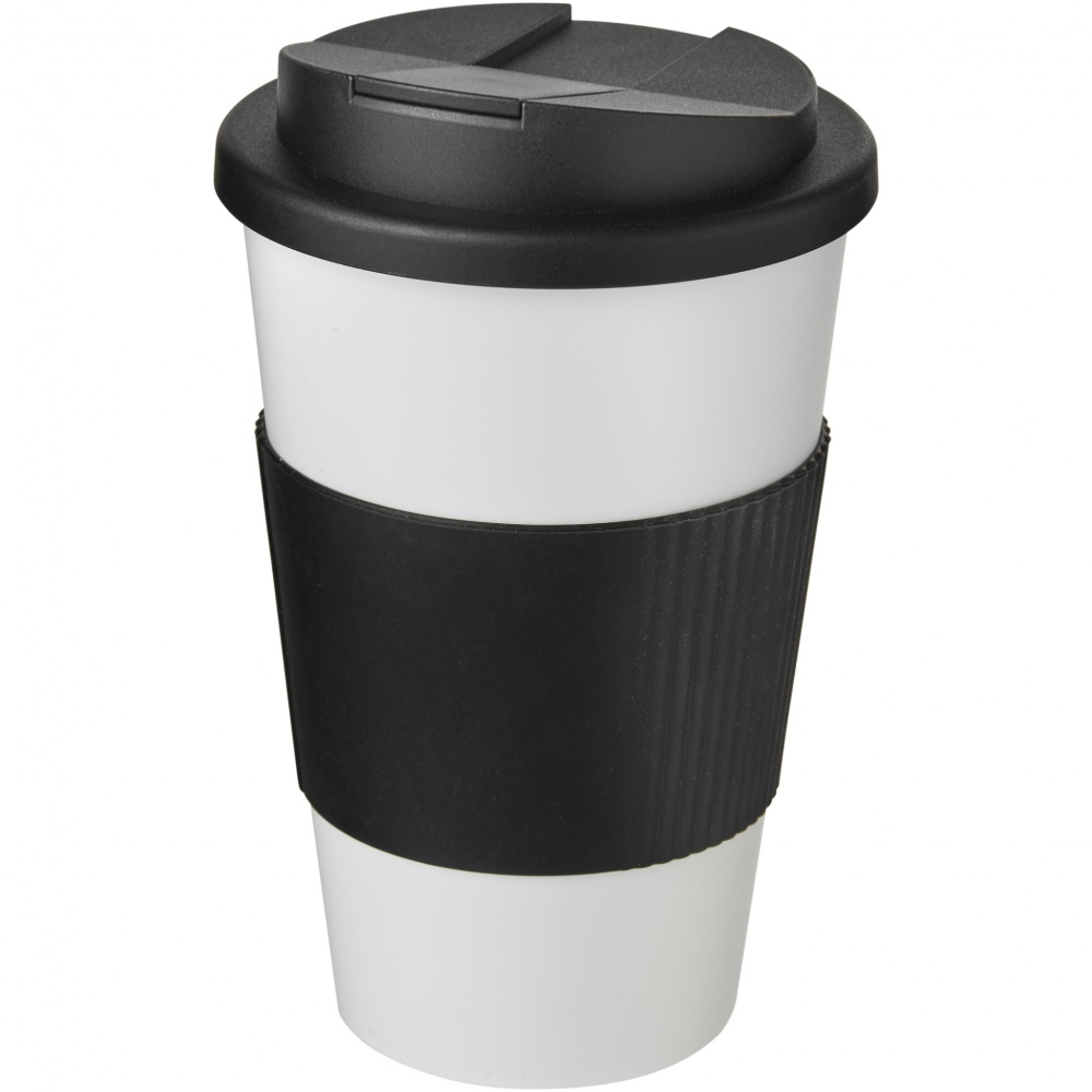 Logotrade profilreklam bild: Americano® 350 ml mugg med grepp och spillsäkert lock