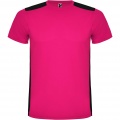 Detroit kortärmad unisex sport-T-shirt, Fuchsia / Solid svart