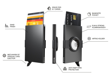 Logotrade profilprodukter bild: RFID kreditkortsfodral med hållare för AirTag 2163108