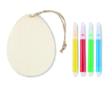 Logotrade presentreklam bild: Äggmålningsset av trä