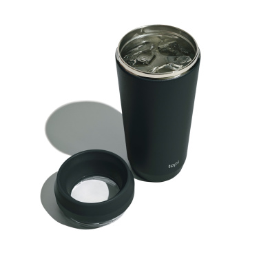 Logotrade profilreklam bild: Topl To Go-glas i återvunnet stål Patenterat 360-lock 354 ml