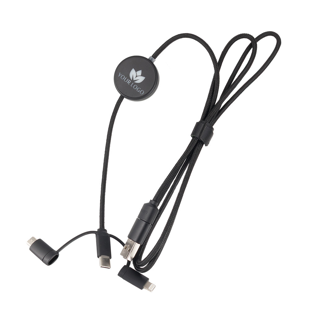 Logotrade presentreklam bild: Kabel 4-i-1 med upplyst logotyp - LH-ZM02