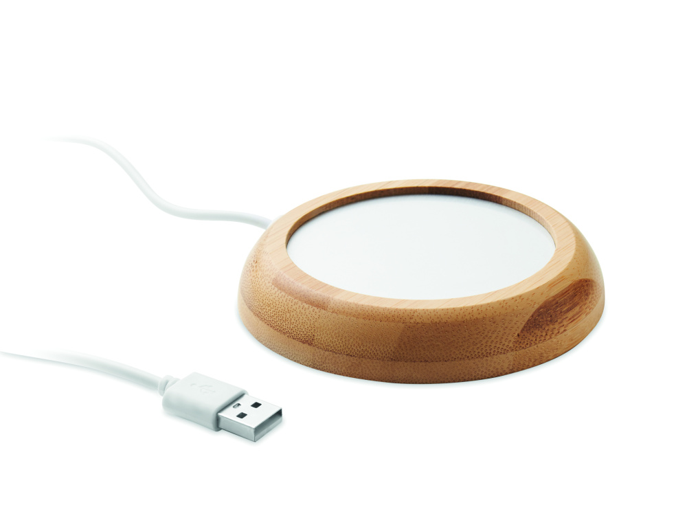 Logotrade kampanjprodukter bild: Muggvärmare i bambu med USB