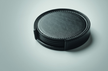 Logotrade profilprodukter bild: Set med 4 PU-underlägg