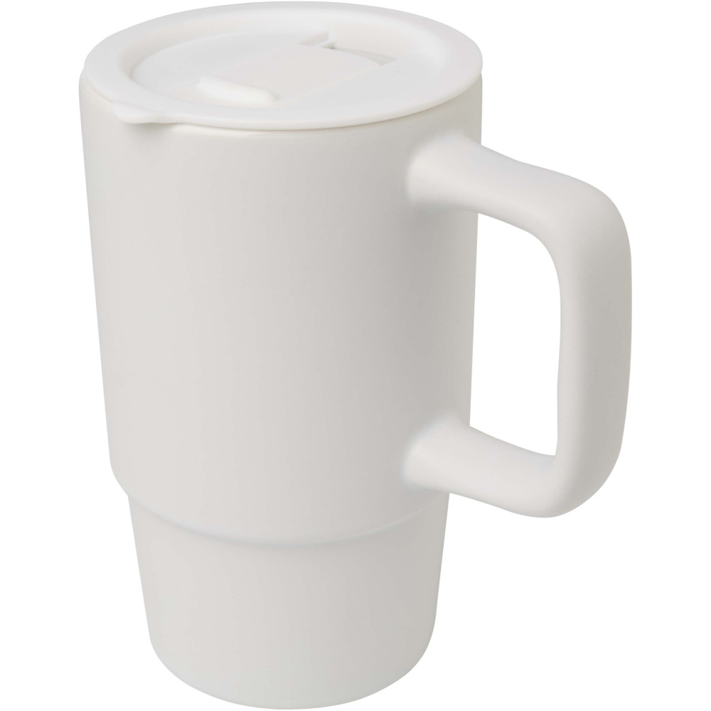 Logotrade reklamprodukter bild: Carter 450 ml keramisk mugg med plastlock