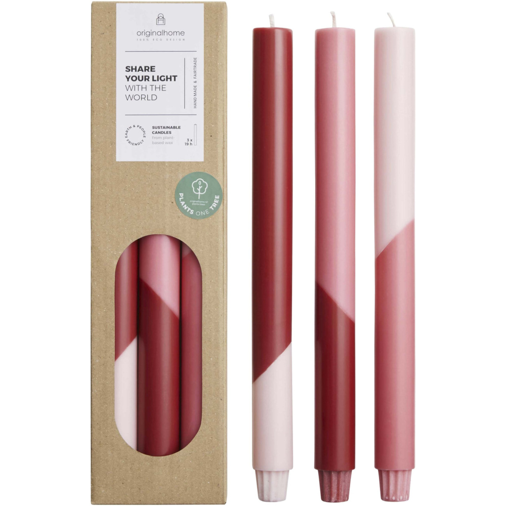 Logotrade kampanjprodukter bild: Originalhome Eden diagonala ljus – set om 3